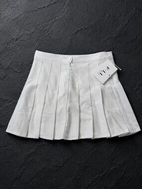 PLEATED Skirt With Interior Shorts. Cotton Blend.